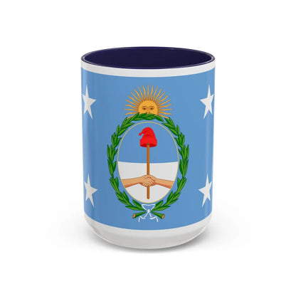 Standard of the President of Argentina Afloat - Accent Coffee Mug 15oz Navy - Go Mug Yourself