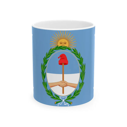 Standard of the President of Argentina Afloat (Argentina) White Coffee Mug 11oz - Go Mug Yourself