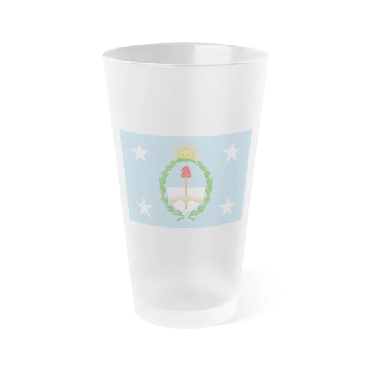 Standard of the President of Argentina Afloat - Frosted Pint Glass 16oz-16oz-Frosted-Go Mug Yourself