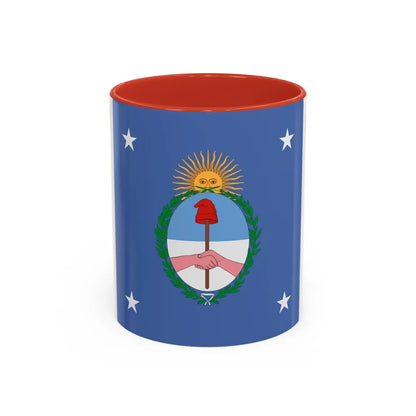 Standard of the President of Argentina Land - Accent Coffee Mug 11oz Red - Go Mug Yourself