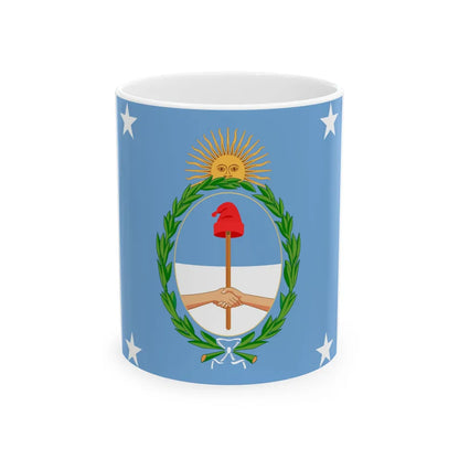 Standard of the President of Argentina Land (Argentina) White Coffee Mug 11oz - Go Mug Yourself