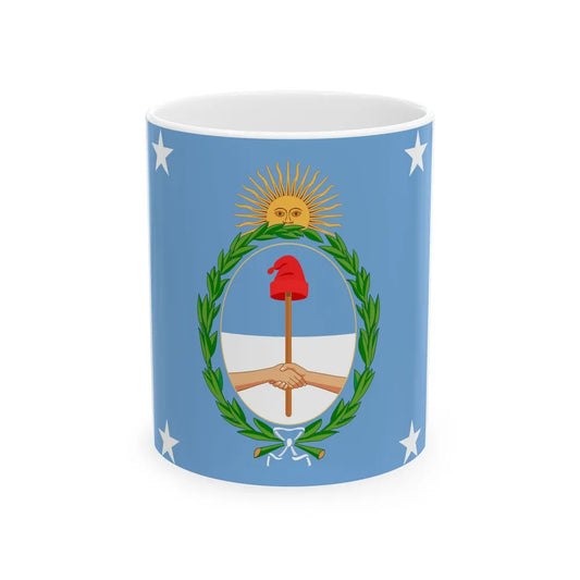 Standard of the President of Argentina Land (Argentina) White Coffee Mug 11oz - Go Mug Yourself