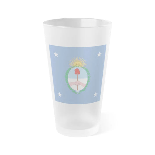 Standard of the President of Argentina Land - Frosted Pint Glass 16oz-16oz-Frosted-Go Mug Yourself