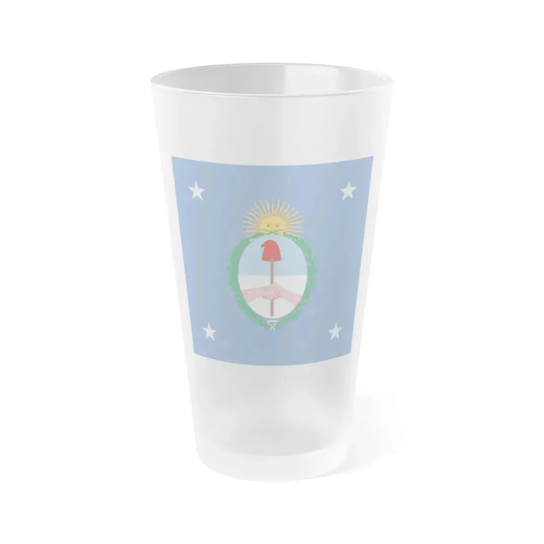 Standard of the President of Argentina Land - Frosted Pint Glass 16oz 16oz Frosted - Go Mug Yourself