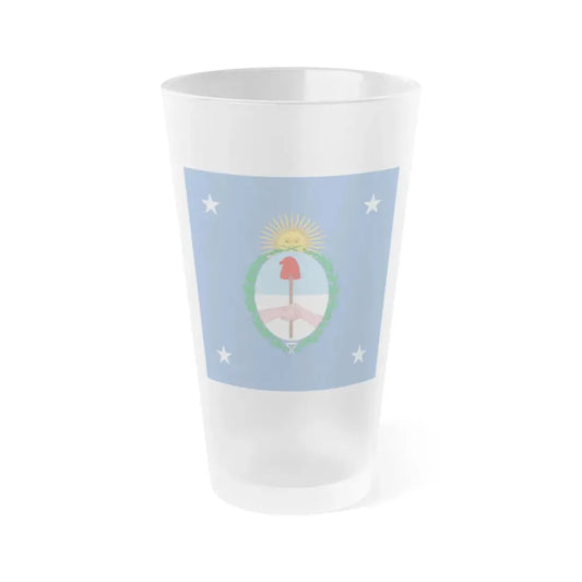 Standard of the President of Argentina Land - Frosted Pint Glass 16oz 16oz Frosted - Go Mug Yourself