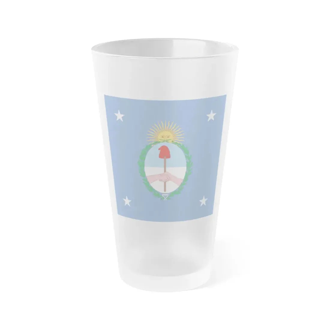 Standard of the President of Argentina Land - Frosted Pint Glass 16oz - Go Mug Yourself