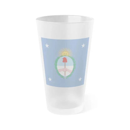 Standard of the President of Argentina Land - Frosted Pint Glass 16oz - Go Mug Yourself