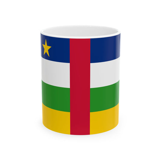 Standard of the President of Central Africa (Central African Republic) White Coffee Mug-11oz-Go Mug Yourself