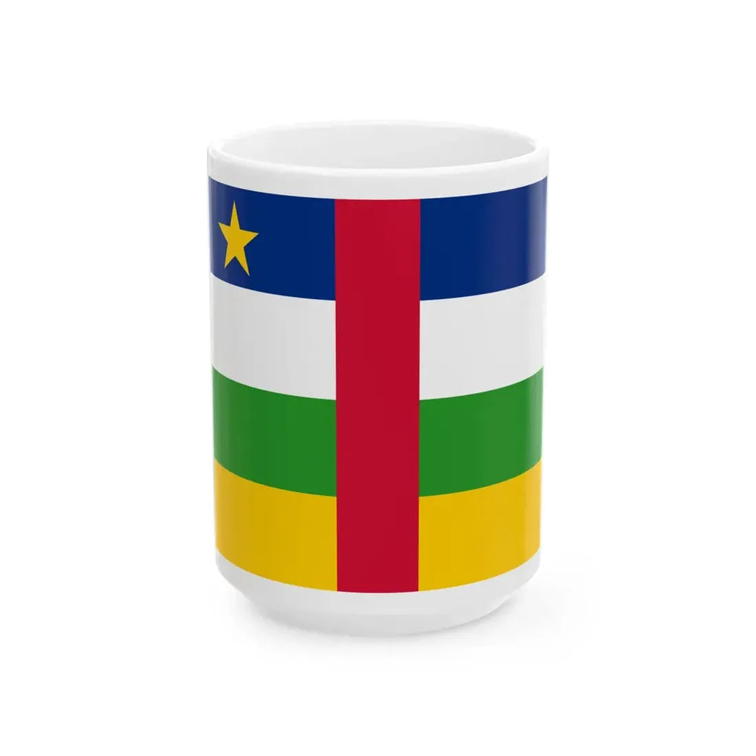 Standard of the President of Central Africa (Central African Republic) White Coffee Mug 15oz - Go Mug Yourself
