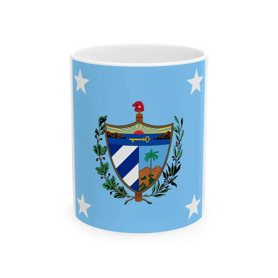 Standard of the President of Cuba 1909-1929 Afloat (Cuba) White Coffee Mug 11oz - Go Mug Yourself