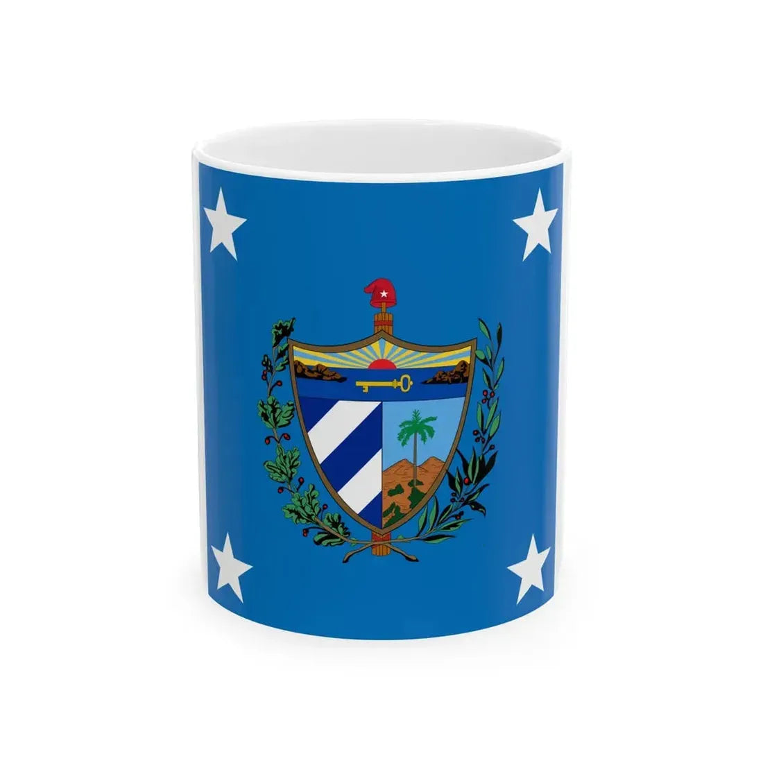 Standard of the President of Cuba 1909-1929 (Cuba) White Coffee Mug 11oz - Go Mug Yourself