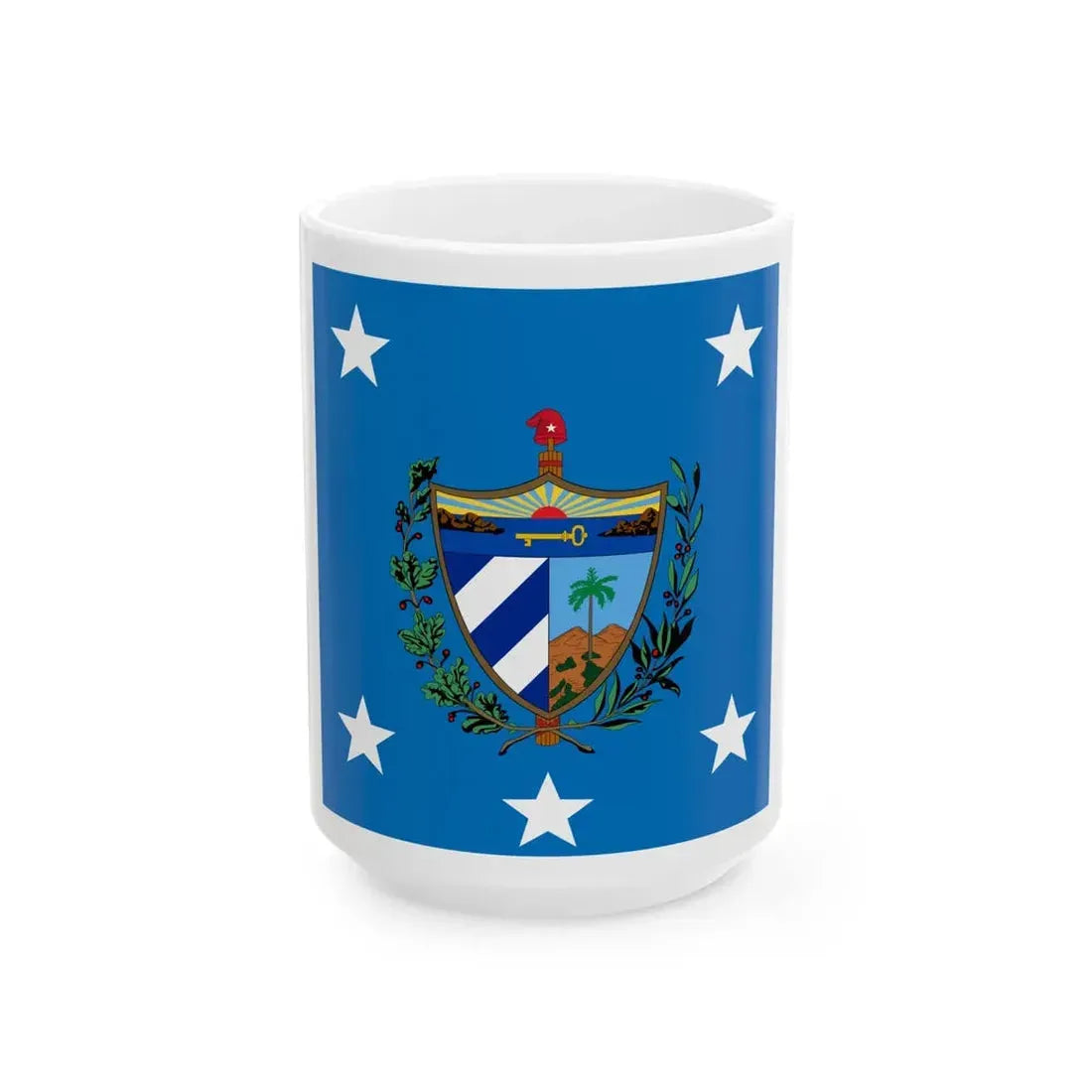 Standard of the President of Cuba 1929-1959 (Cuba) White Coffee Mug 15oz - Go Mug Yourself