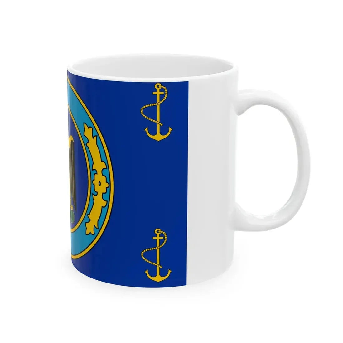 Standard of the President of Egypt at sea 1958-1972 (Egypt) White Coffee Mug - Go Mug Yourself