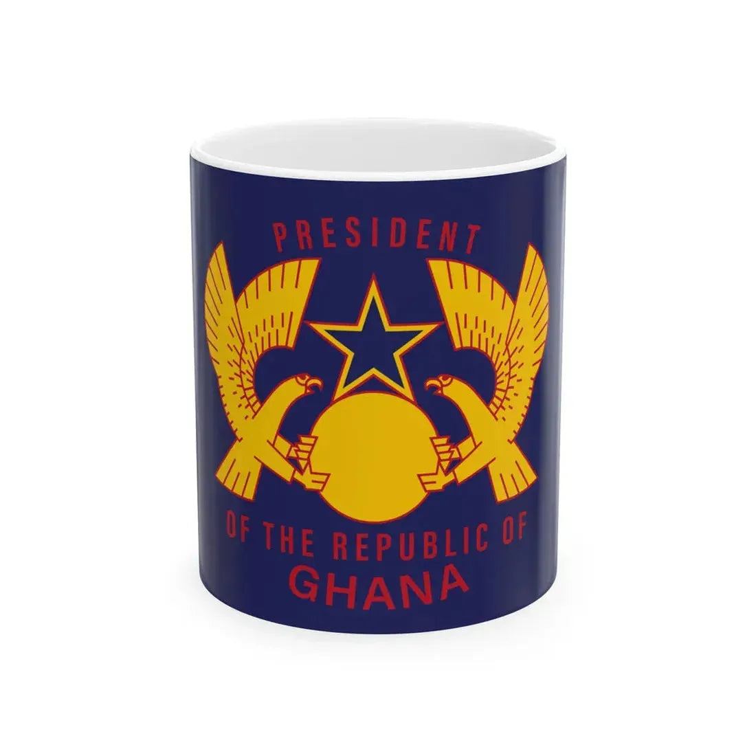 Standard of the President of Ghana (Ghana) White Coffee Mug 11oz - Go Mug Yourself