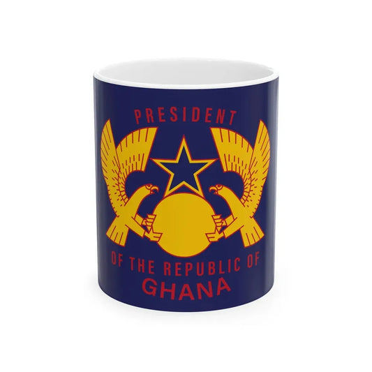 Standard of the President of Ghana (Ghana) White Coffee Mug 11oz - Go Mug Yourself