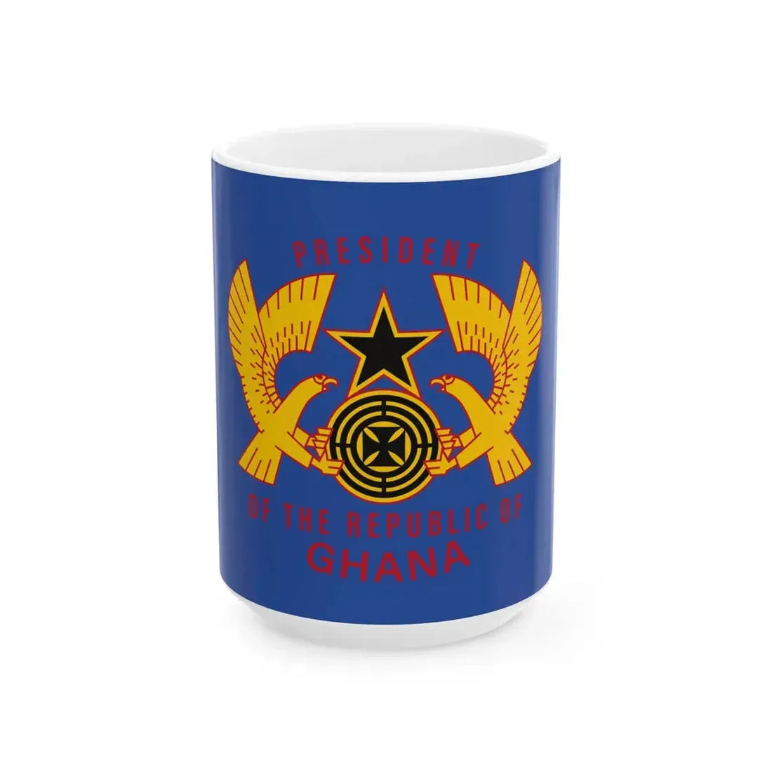 Standard of the President of Ghana original (Ghana) White Coffee Mug 15oz - Go Mug Yourself