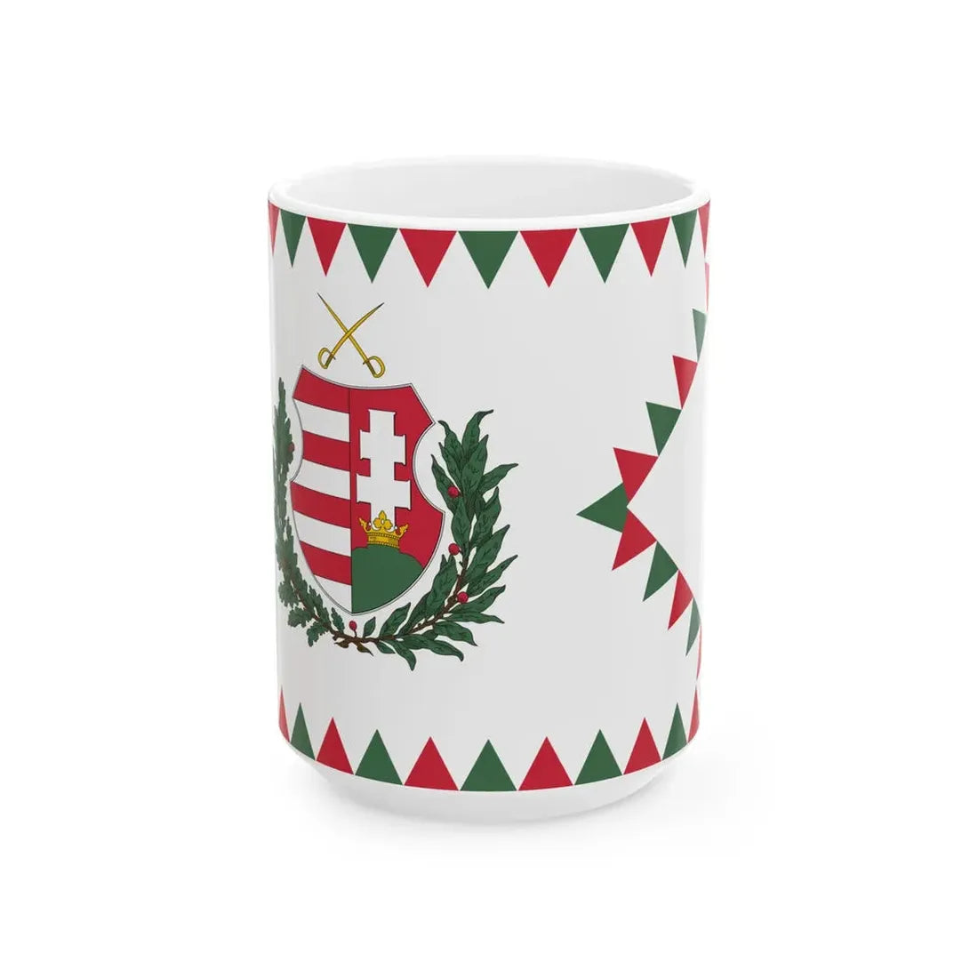 Standard of the President of Hungary 1948-1950 afloat (Hungary) White Coffee Mug 15oz - Go Mug Yourself