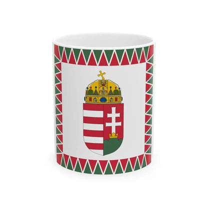 Standard of the President of Hungary 1990s-2012 (Hungary) White Coffee Mug 11oz - Go Mug Yourself