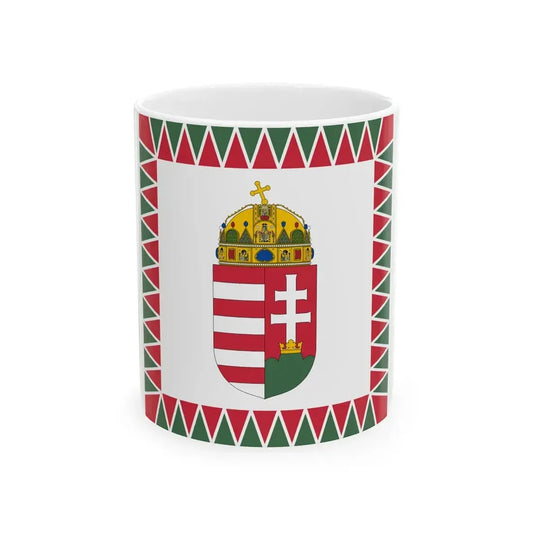 Standard of the President of Hungary 1990s-2012 (Hungary) White Coffee Mug 11oz - Go Mug Yourself