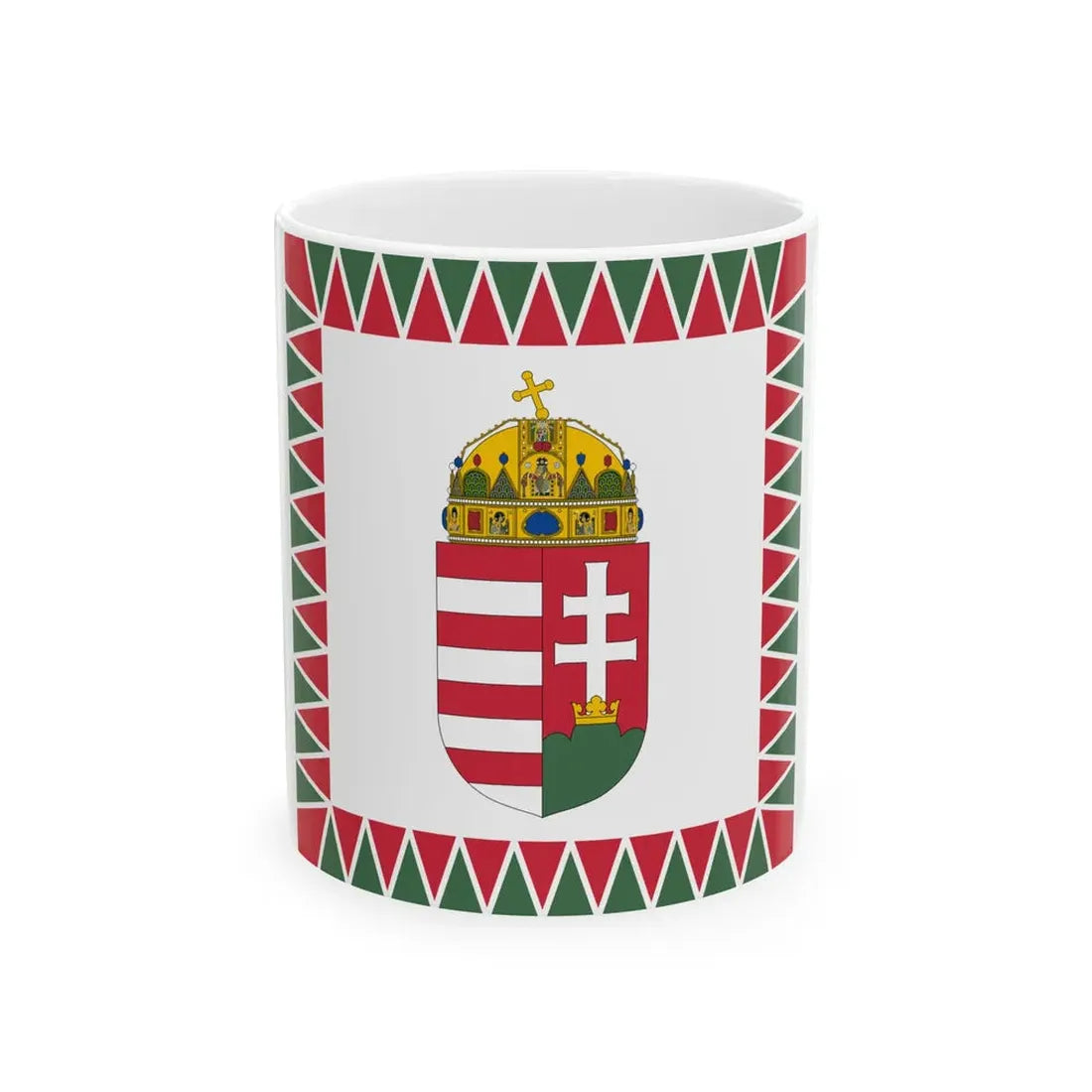 Standard of the President of Hungary 1990s-2012 (Hungary) White Coffee Mug 11oz - Go Mug Yourself