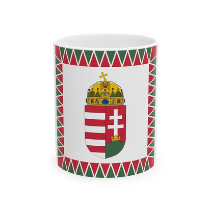 Standard of the President of Hungary 1990s-2012 (Hungary) White Coffee Mug 11oz - Go Mug Yourself