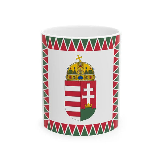 Standard of the President of Hungary 1990s-2012 (Hungary) White Coffee Mug 11oz - Go Mug Yourself
