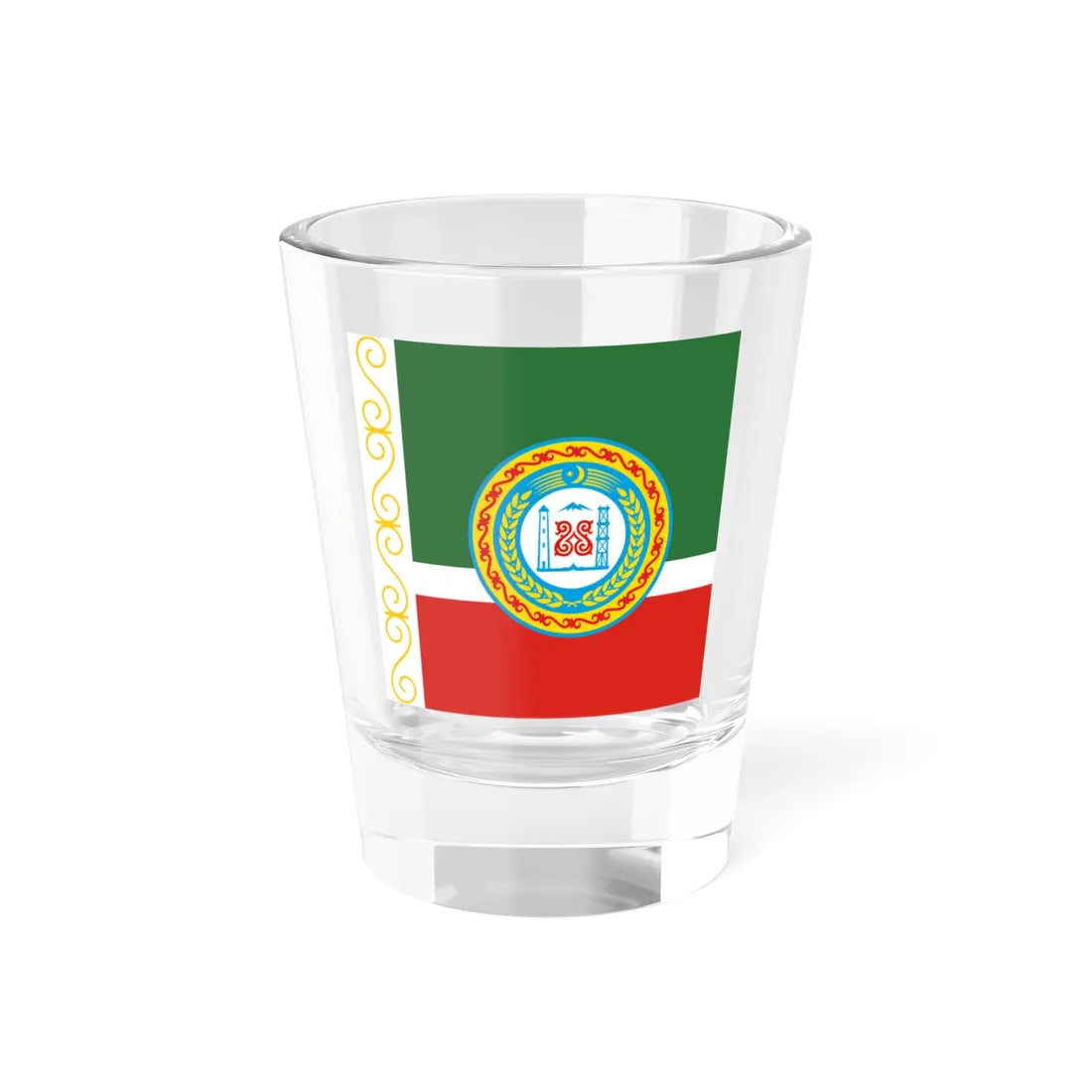 Standard of the President of the Chechen Republic (Russia) Shot Glass 1.5oz 1.5oz - Go Mug Yourself