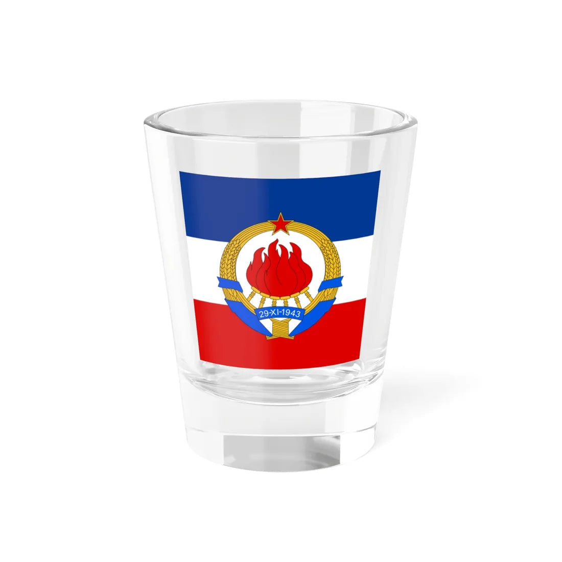 Standard of the President of the Federal Assembly of SFR Yugoslavia (Yugoslavia) Shot Glass 1.5oz 1.5oz - Go Mug Yourself