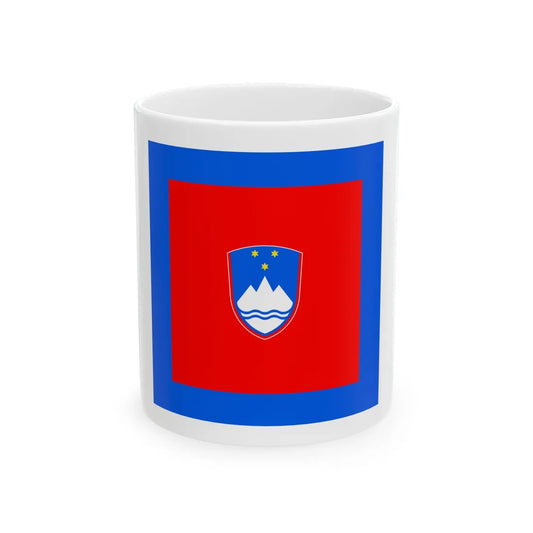 Standard of the President of the National Assembly of Slovenia (Slovenia) White Coffee Mug 11oz - Go Mug Yourself