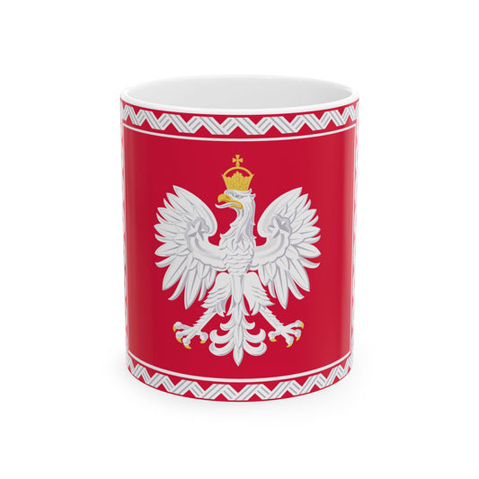 Standard of the President of the Polish Government in exile 1956-1990 (Poland) White Coffee Mug-11oz-Go Mug Yourself