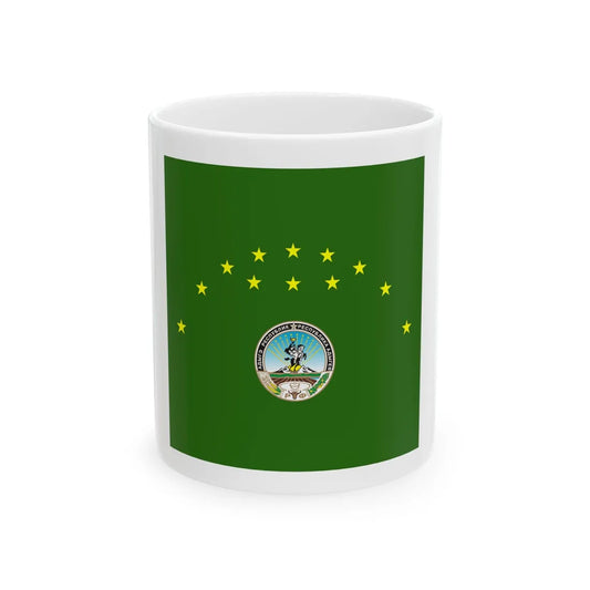 Standard of the President of the Republic of Adygea (Russia) White Coffee Mug 11oz - Go Mug Yourself