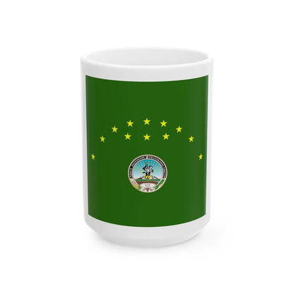 Standard of the President of the Republic of Adygea (Russia) White Coffee Mug 15oz - Go Mug Yourself