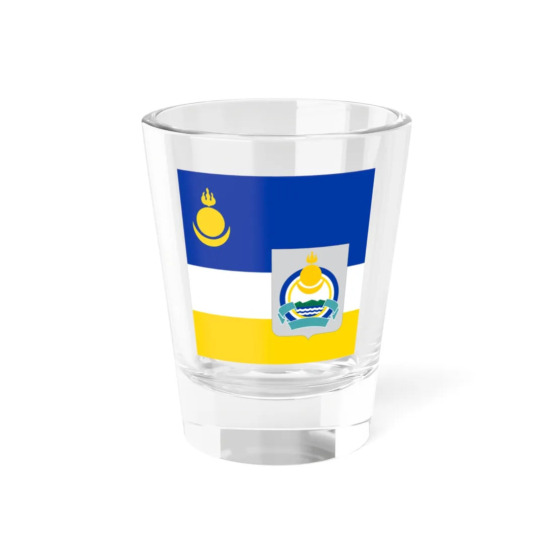 Standard of the President of the Republic of Buryatia (Russia) Shot Glass 1.5oz 1.5oz - Go Mug Yourself