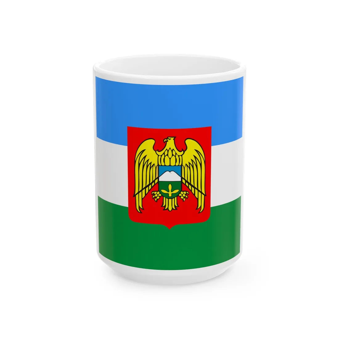Standard of the President of the Republic of Kabardino-Balkaria (Russia) White Coffee Mug 15oz - Go Mug Yourself
