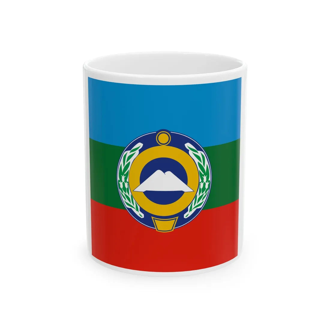 Standard of the President of the Republic of Karachay-Cherkessia (Russia) White Coffee Mug 11oz - Go Mug Yourself