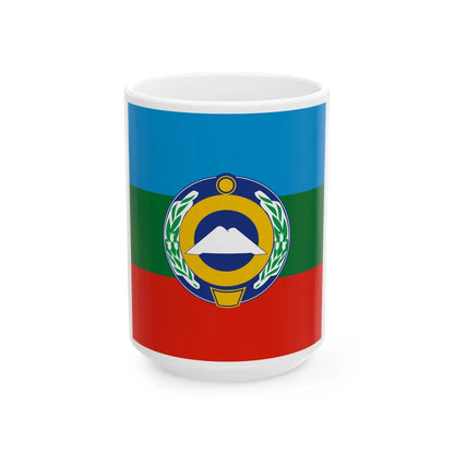 Standard of the President of the Republic of Karachay-Cherkessia (Russia) White Coffee Mug 15oz - Go Mug Yourself