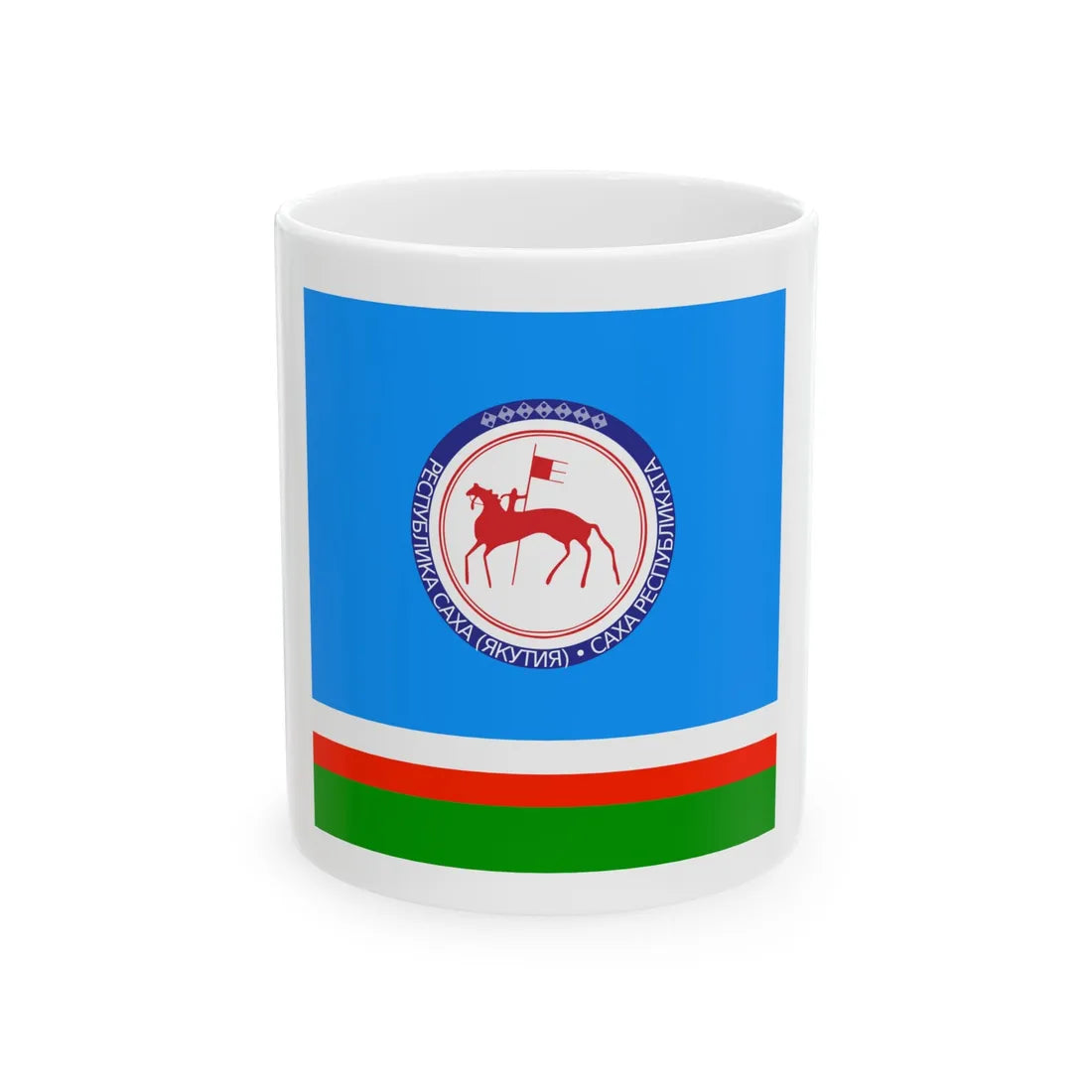 Standard of the President of the Sakha Yakut Republic 1992-2016 (Russia) White Coffee Mug 11oz - Go Mug Yourself