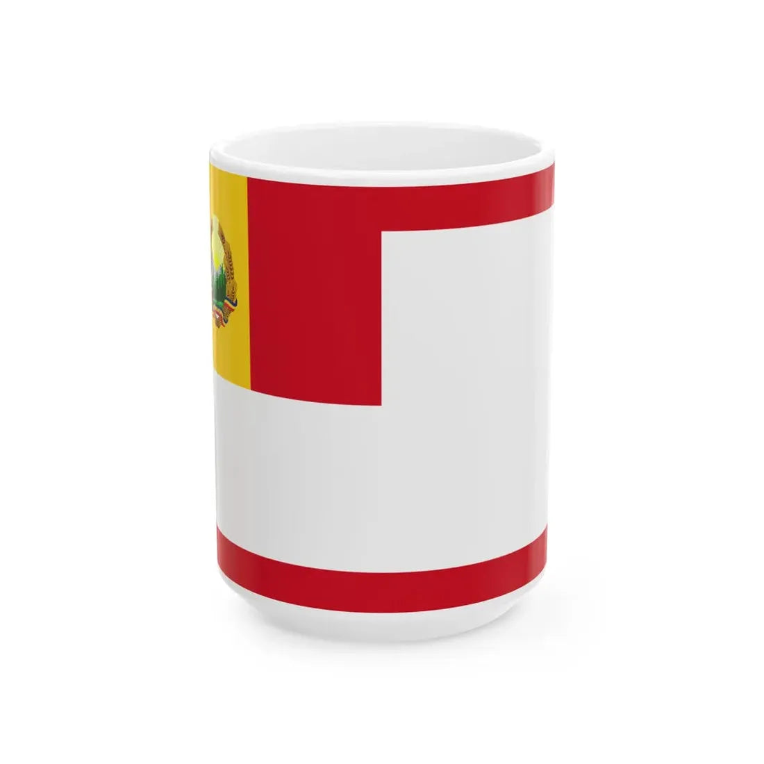 Standard of the Presidium of Romania 1948-1952 (Oman) White Coffee Mug 15oz - Go Mug Yourself