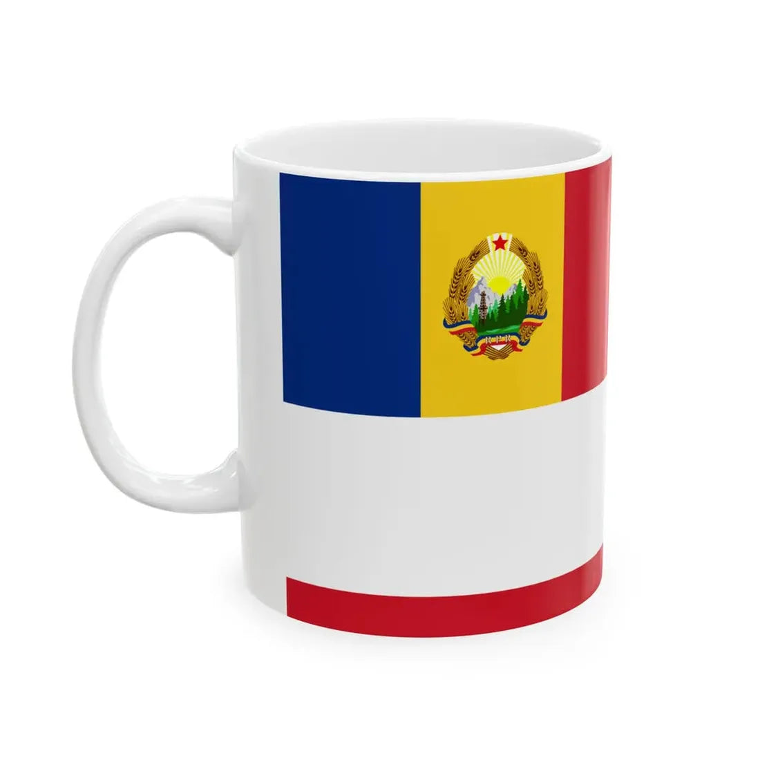 Standard of the Presidium of Romania 1952-1965 (Oman) White Coffee Mug - Go Mug Yourself