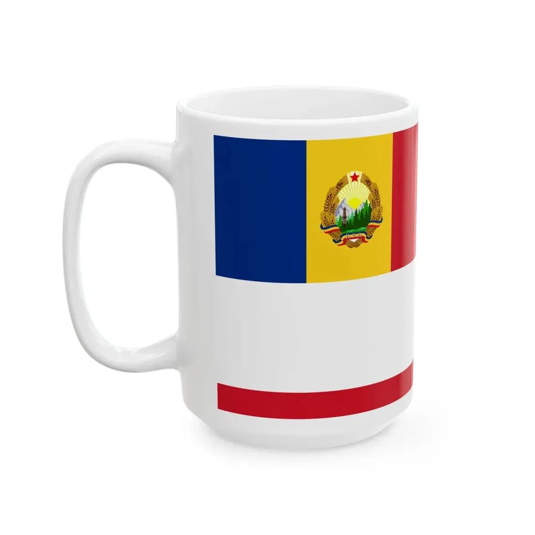 Standard of the Presidium of Romania 1952-1965 (Oman) White Coffee Mug - Go Mug Yourself