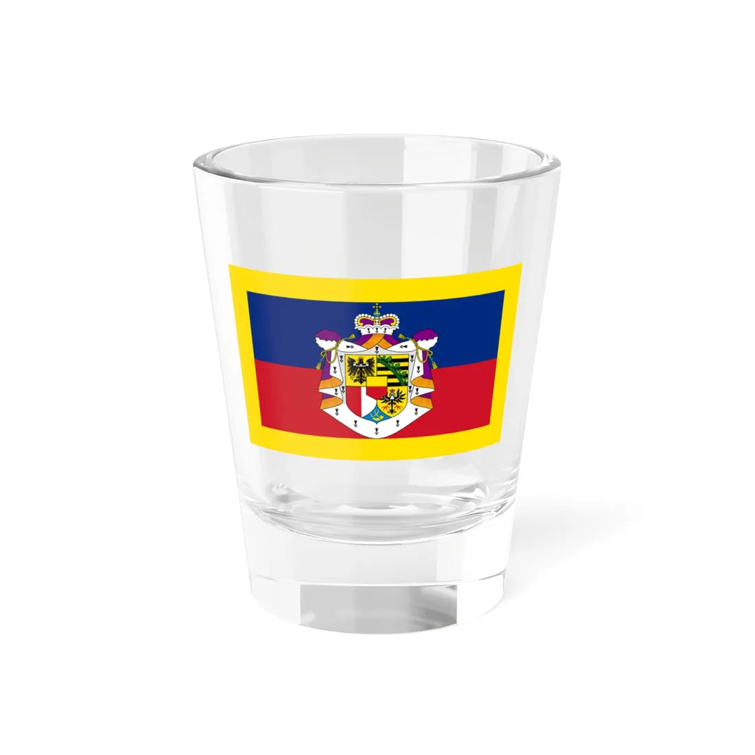 Standard of the Prince of Liechtenstein (Liechtenstein) Shot Glass 1.5oz 1.5oz - Go Mug Yourself