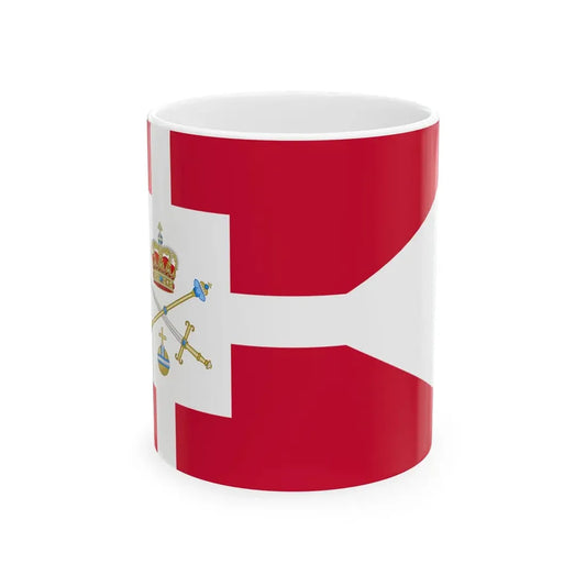 Standard of the Regent of Denmark (Denmark) White Coffee Mug 11oz - Go Mug Yourself
