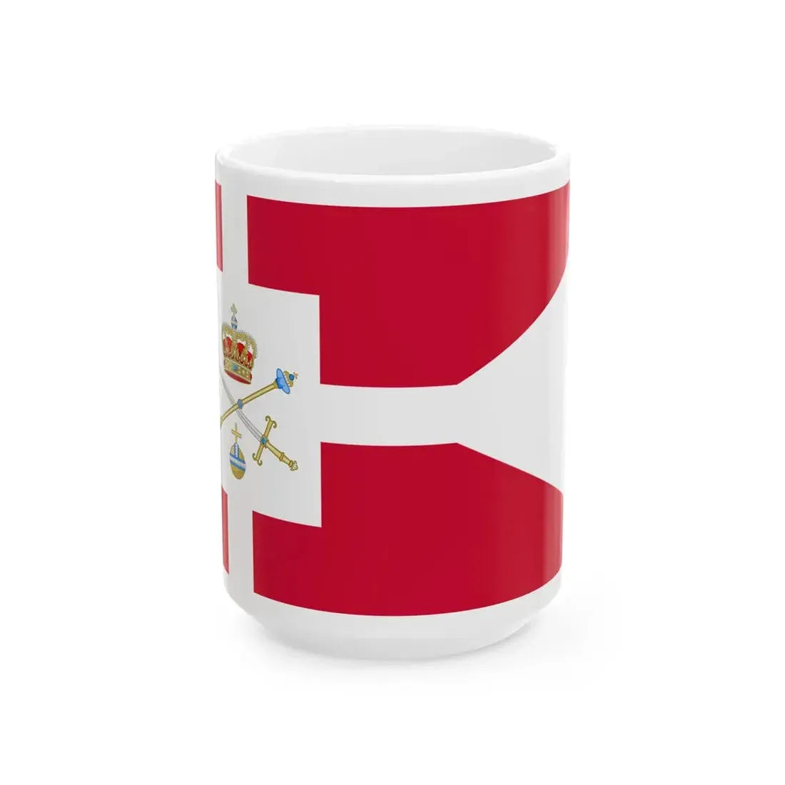 Standard of the Regent of Denmark (Denmark) White Coffee Mug 15oz - Go Mug Yourself