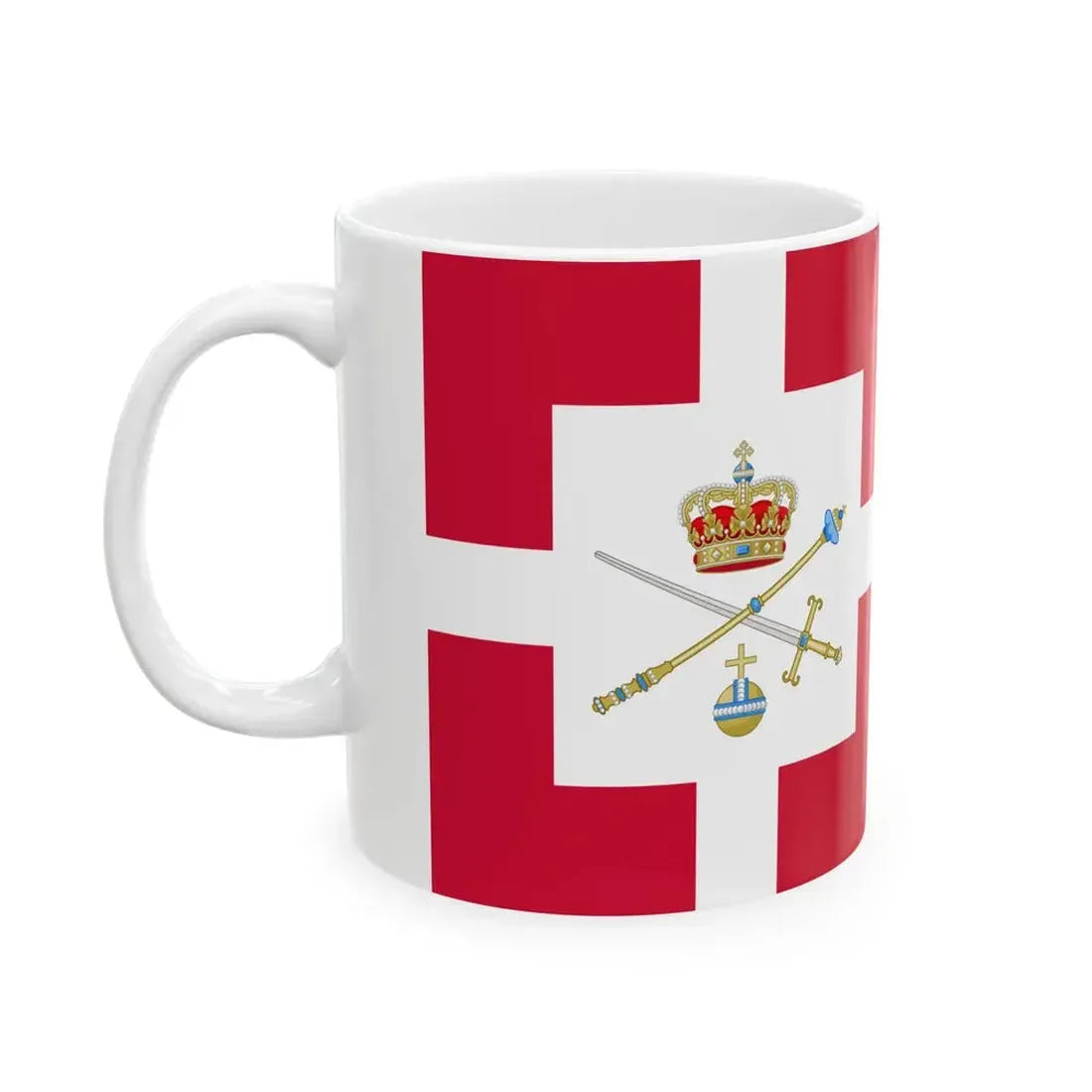 Standard of the Regent of Denmark (Denmark) White Coffee Mug - Go Mug Yourself