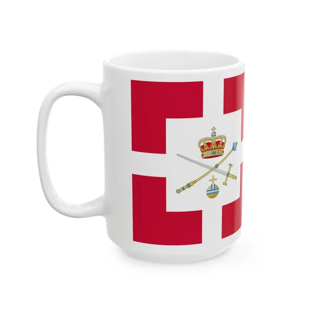 Standard of the Regent of Denmark (Denmark) White Coffee Mug - Go Mug Yourself