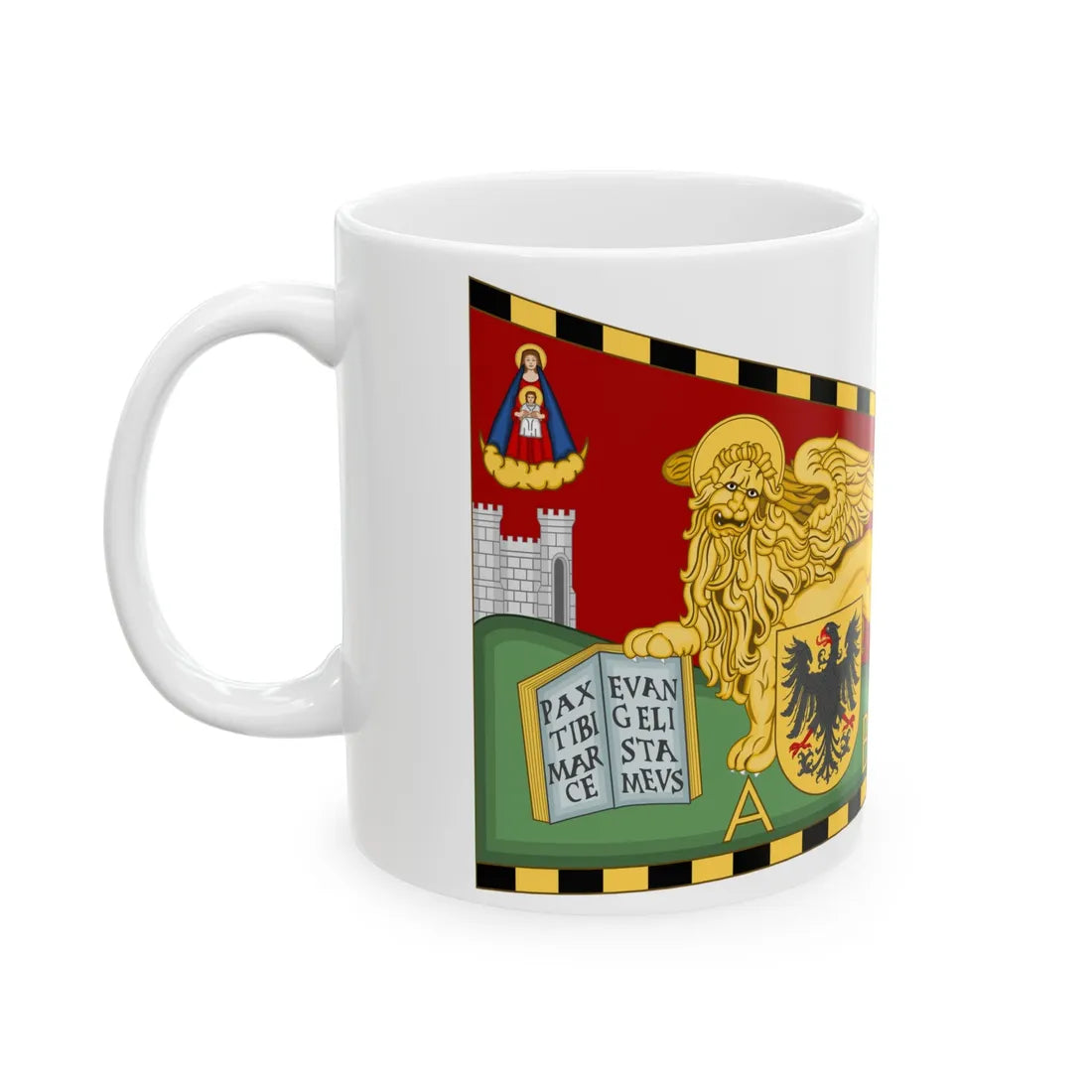 Standard of the Republic of Venice 1648 (Italy) White Coffee Mug - Go Mug Yourself
