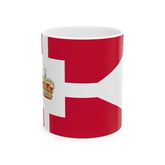 Standard of the Royal House of Denmark (Denmark) White Coffee Mug 11oz - Go Mug Yourself