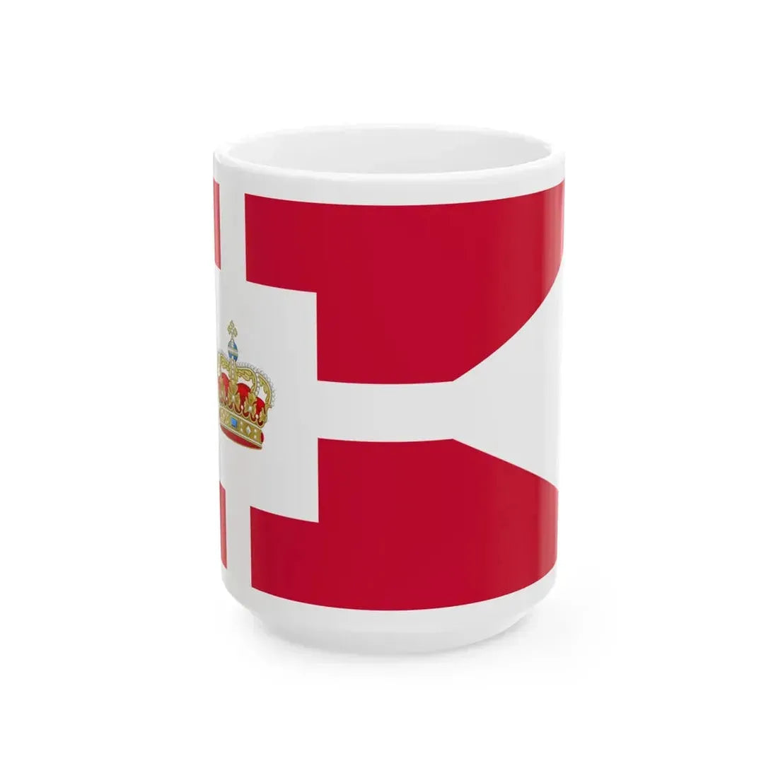 Standard of the Royal House of Denmark (Denmark) White Coffee Mug 15oz - Go Mug Yourself