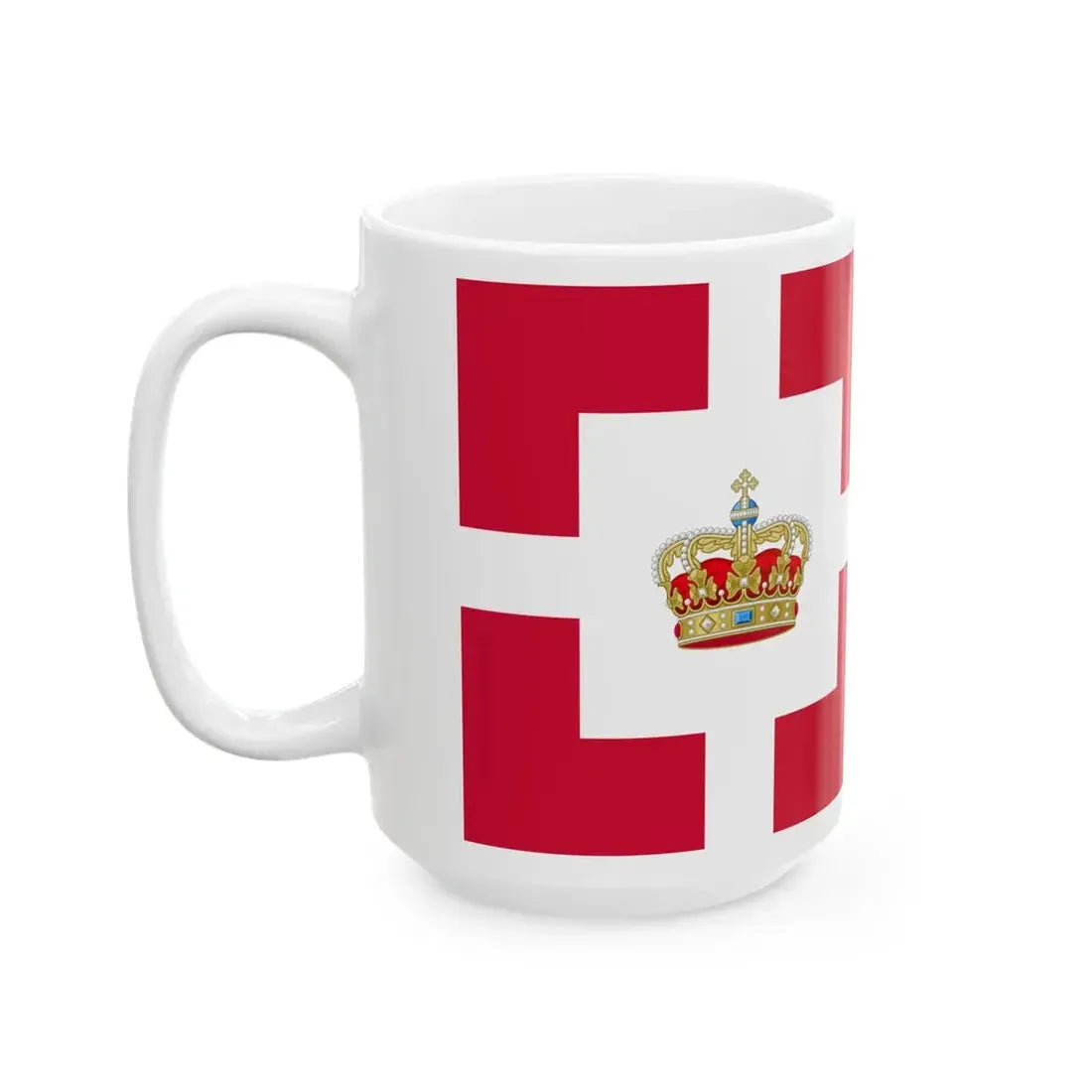 Standard of the Royal House of Denmark (Denmark) White Coffee Mug - Go Mug Yourself