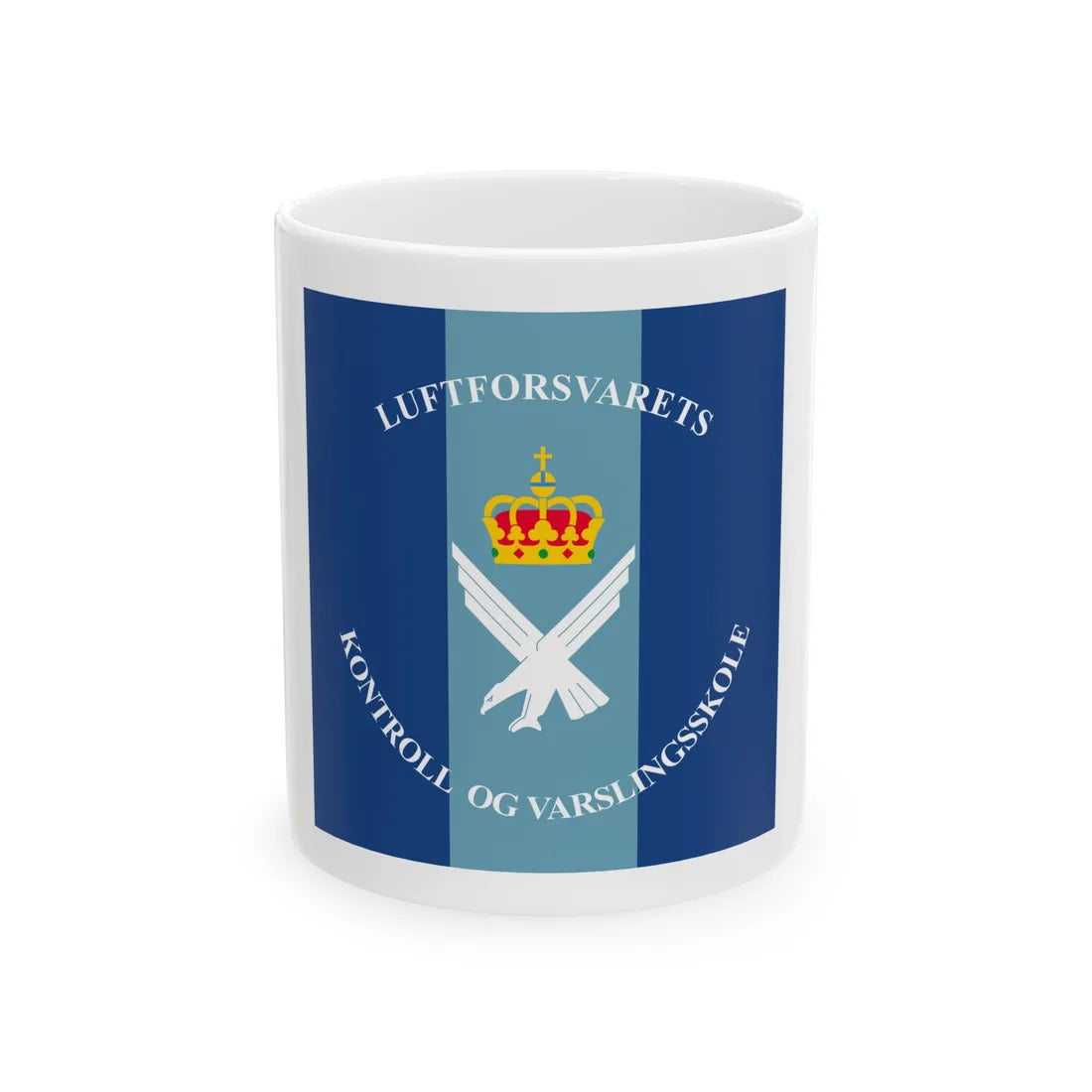 Standard of the Royal Norwegian Air Force Control and Notification School (Norway) White Coffee Mug 11oz - Go Mug Yourself